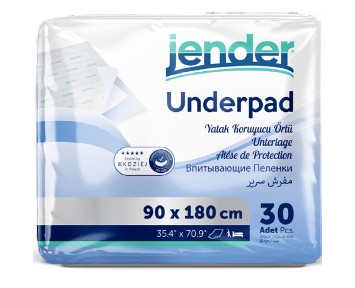 Aleză Jender Underpad 90x180 cm, pachet 30 bucăți